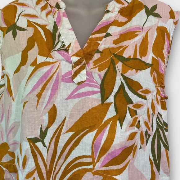 C&C California 100% linen floral shift dress size medium - Picture 8 of 11